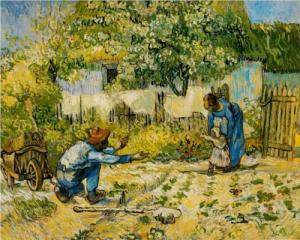 "First Steps (after Millet)" Vincent Van Gogh, 1890 Metropolitan Museum of Art, via wikipaintings.org 