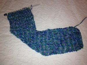 A birthday gift for a friend--scarf in progress.