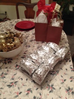 Pumpkin bread ready for gift bags.